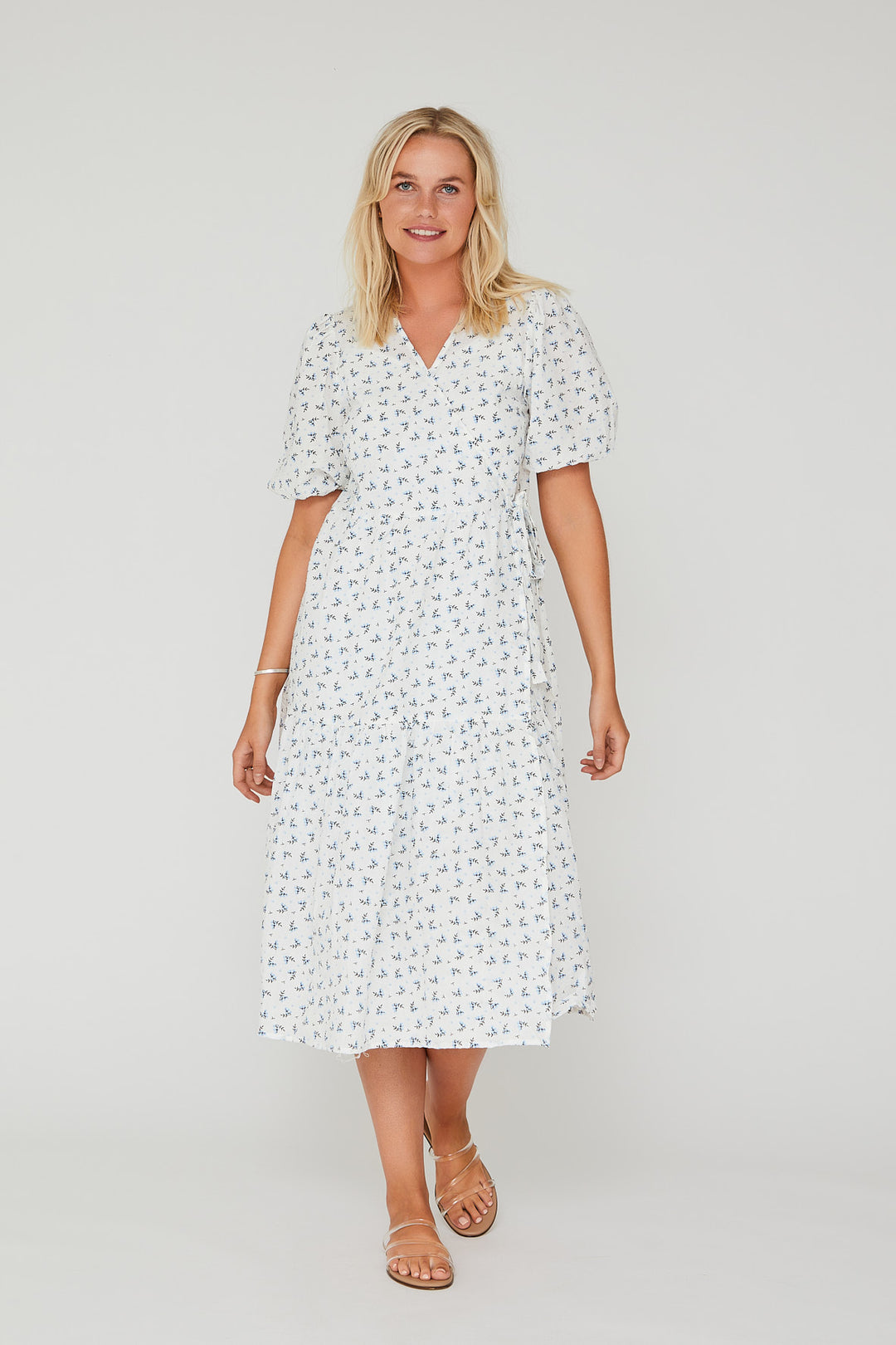 A-VIEW Colvina Dress White/Blue