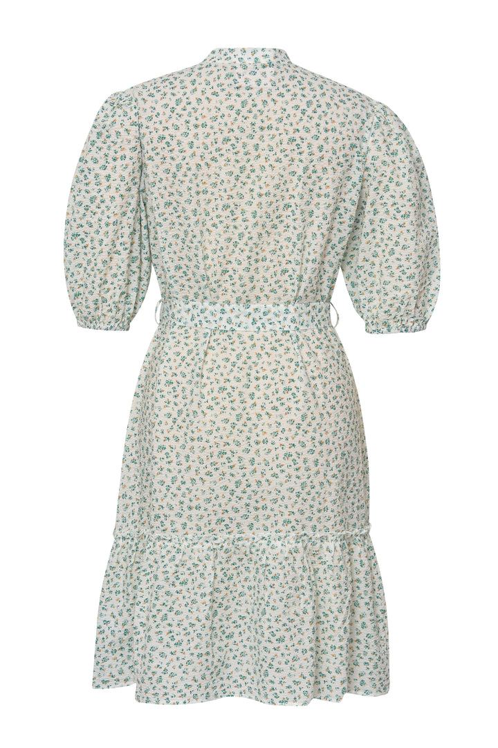 A-VIEW Kate Short Sleeve Dress White/Green