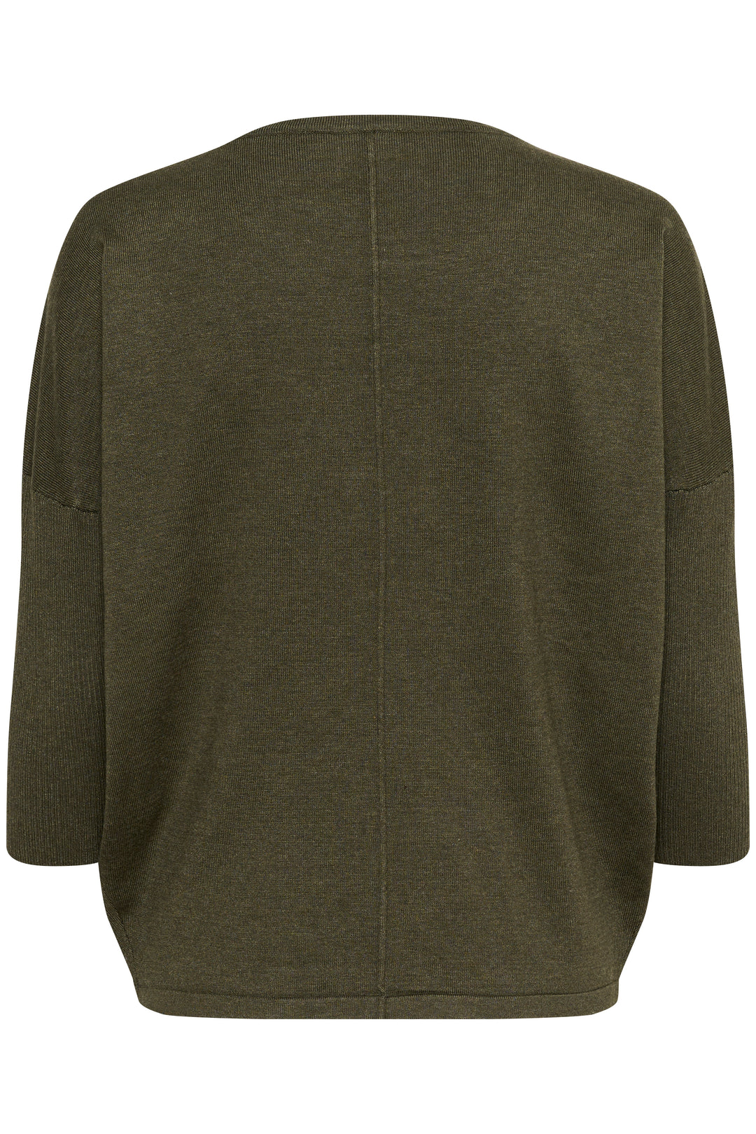 SAINT TROPEZ MilaSZ R-neck Pullover Army Green Melange