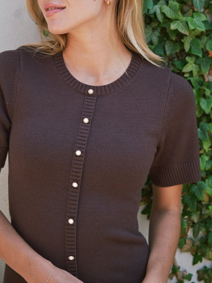 NEO NOIR Elise Knit Dress Brown