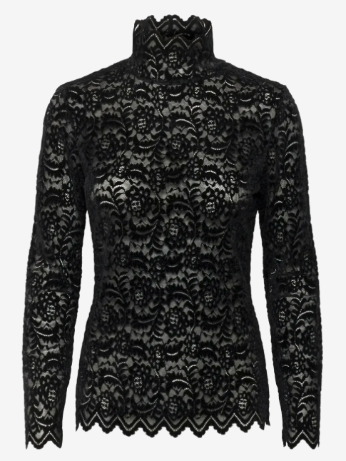 SOAKED IN LUXURY SLSable Mockneck Tee Black