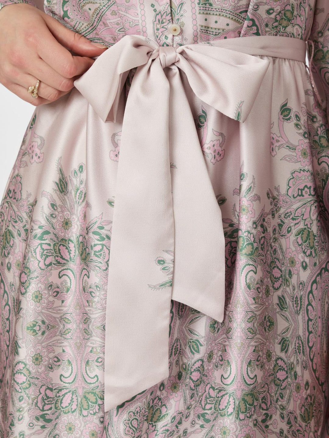 NEO NOIR Nova Paisley Border Dress Rose