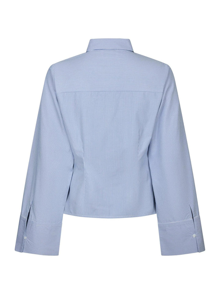 NEO NOIR Rosa Mini Stripe Shirt Blue