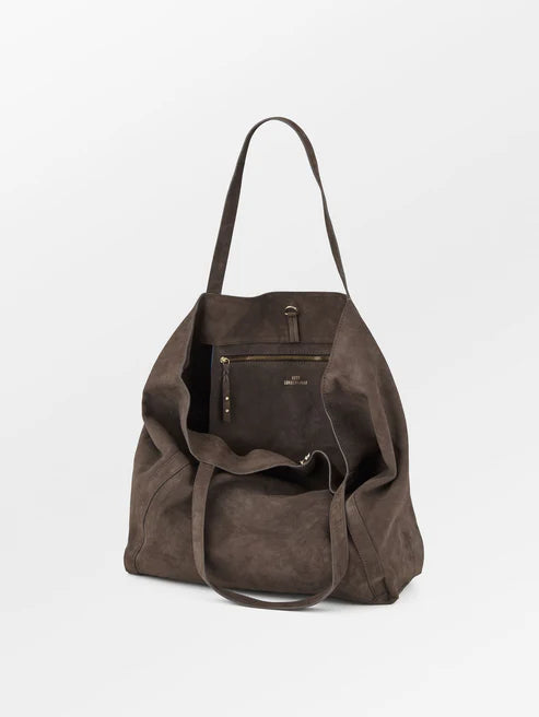 BECKSÖNDERGAARD Suede Eden Bag Hot Fudge Brown