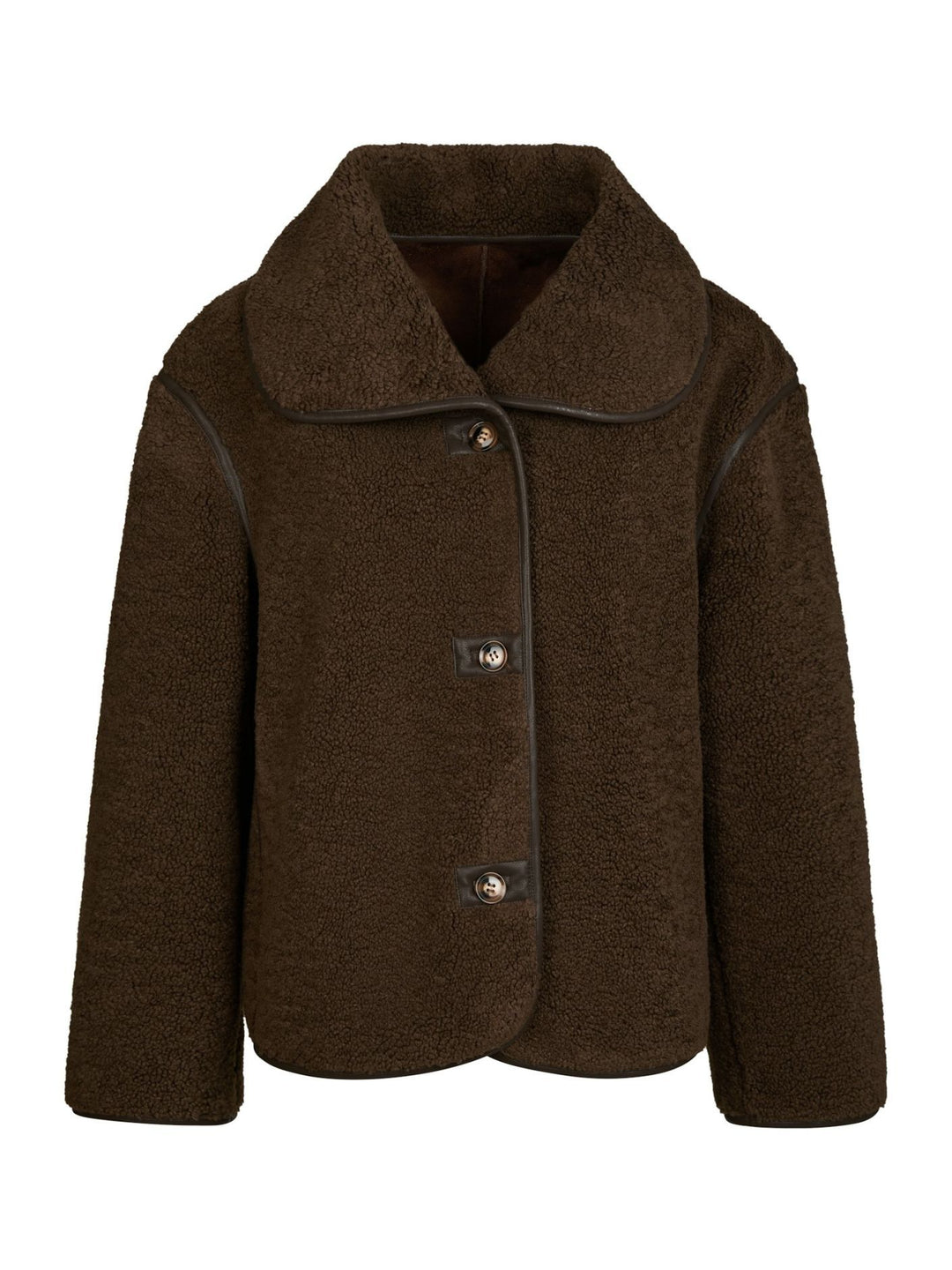 NEO NOIR Edmund Teddy Jacket Dark Brown