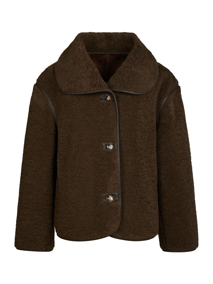 NEO NOIR Edmund Teddy Jacket Dark Brown