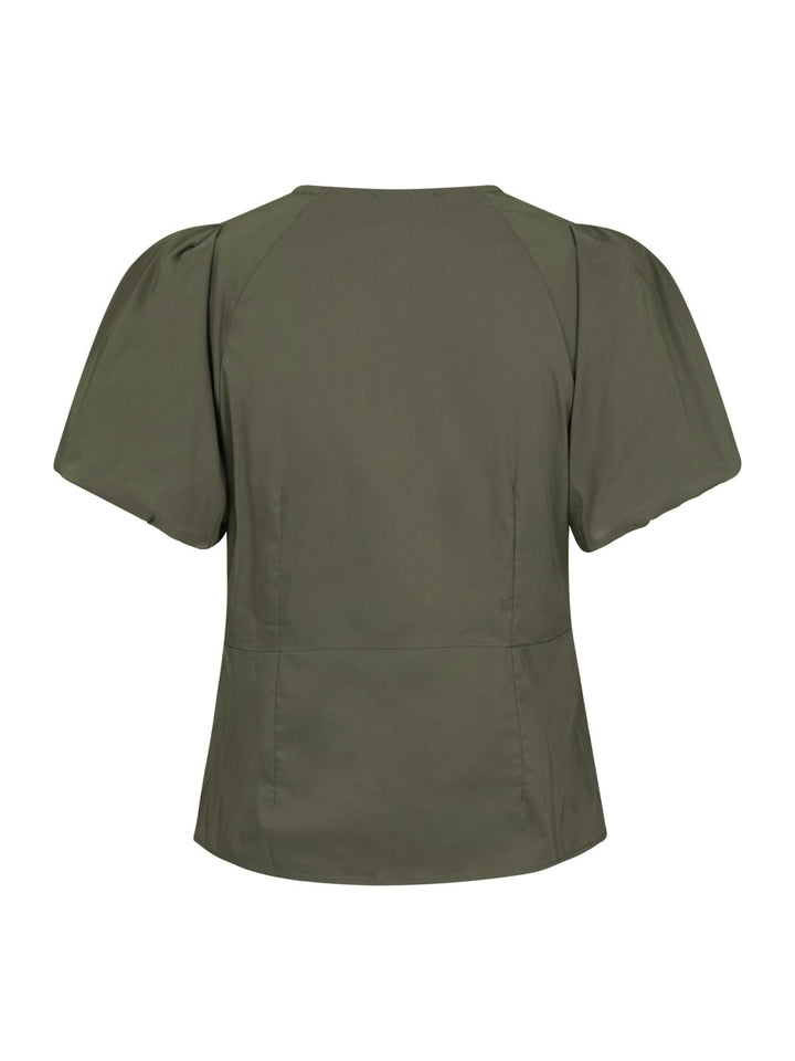 NEO NOIR Irina Poplin Blouse Army