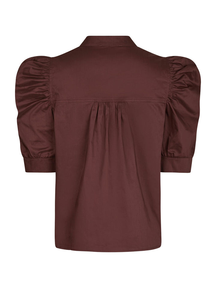 NEO NOIR Roella Poplin Blouse Burgundy