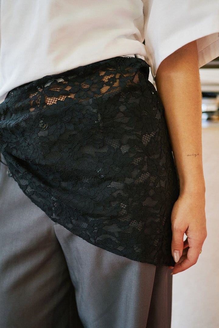 NEO NOIR Serina Lace Scarf Black