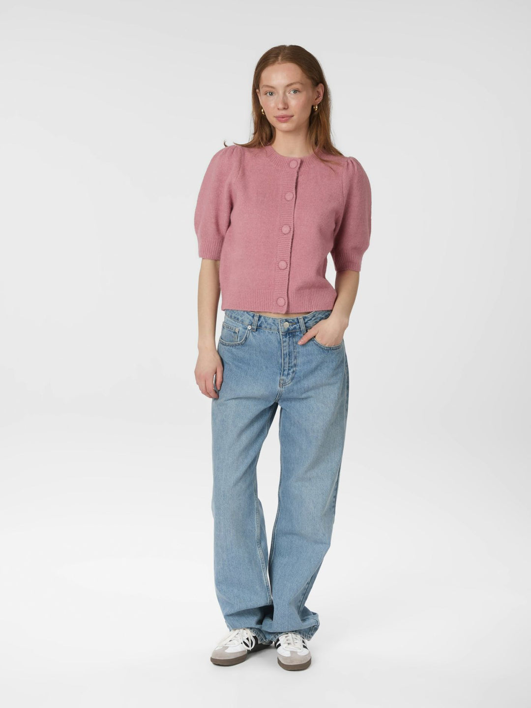 NEO NOIR Trudy Knit Cardigan Rose