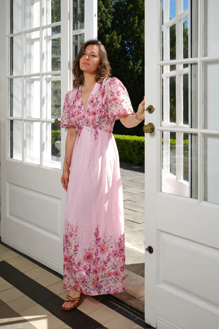 NEO NOIR Serna Flower Dress New Cols Light Pink