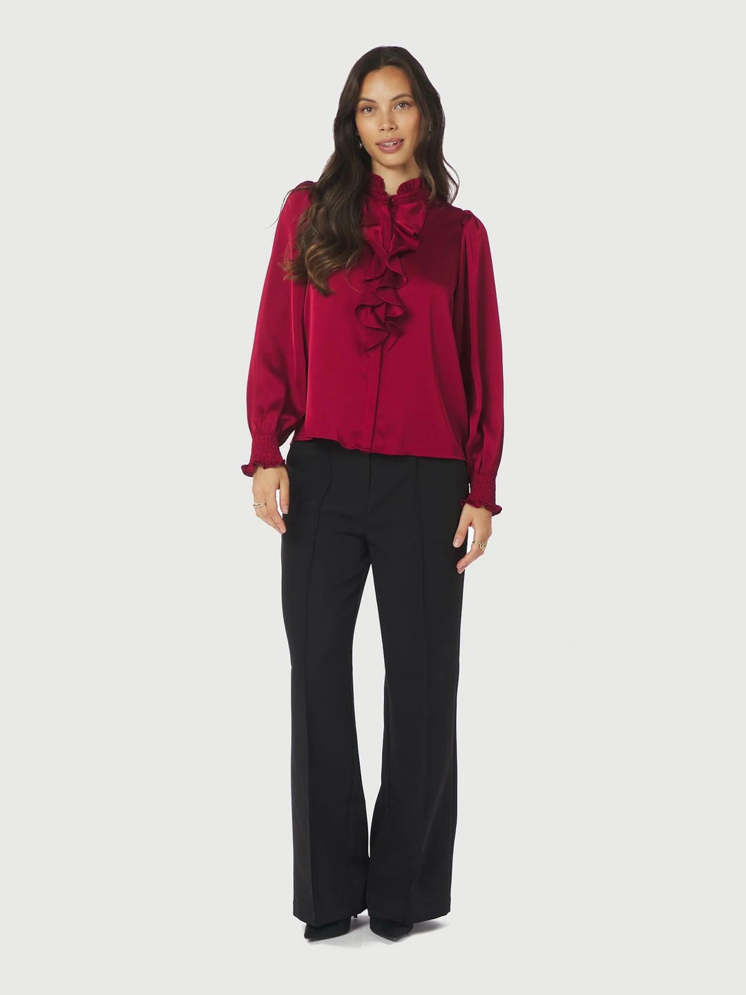 NEO NOIR Zamola Blouse Dark Red
