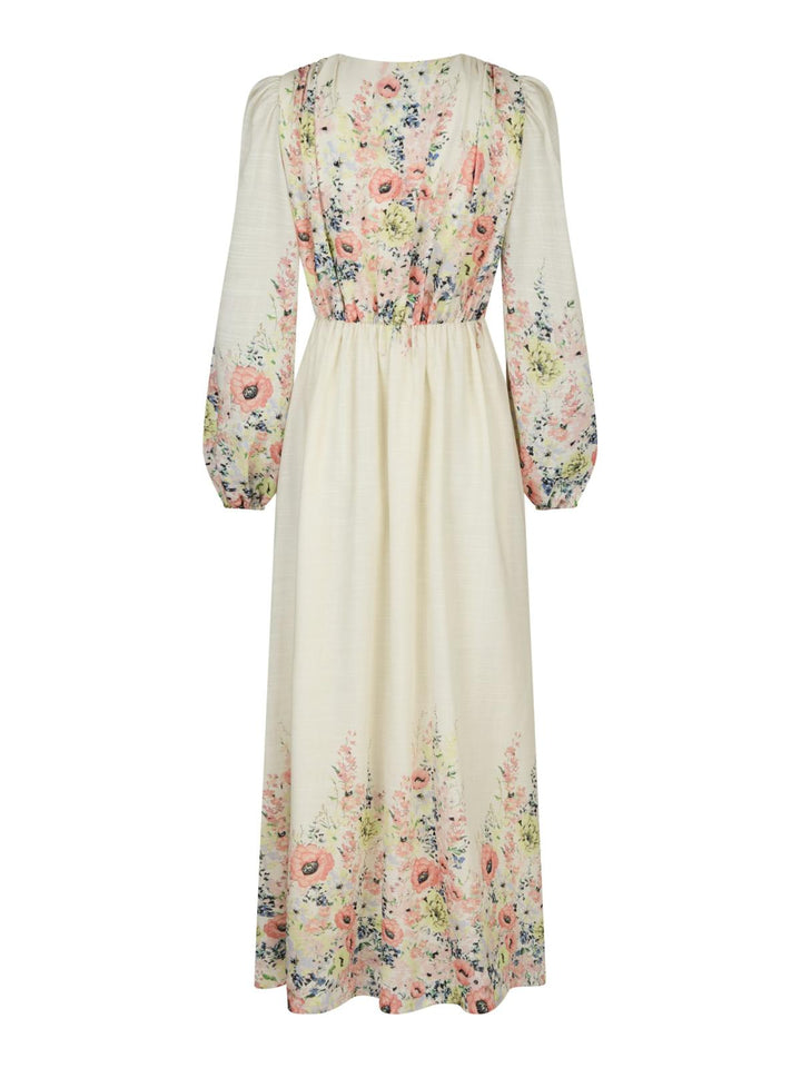NEO NOIR Silfi Flower Print Dress Creme