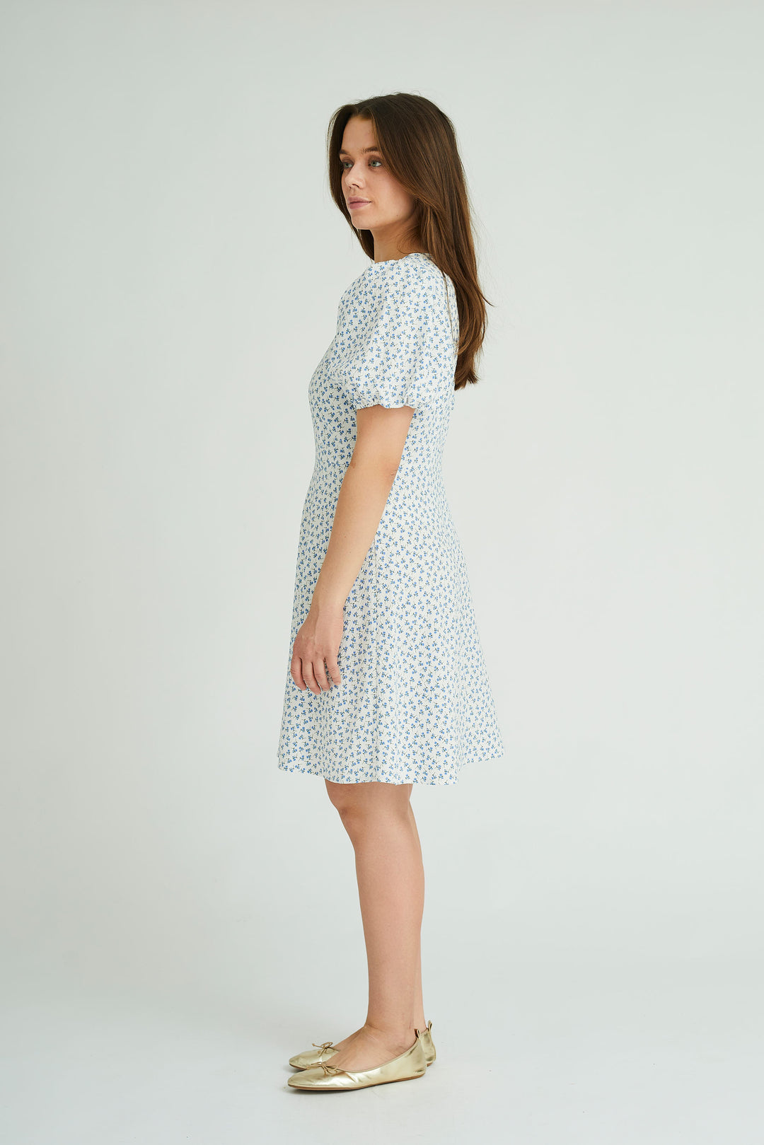 A-VIEW Gino Dress White/Blue