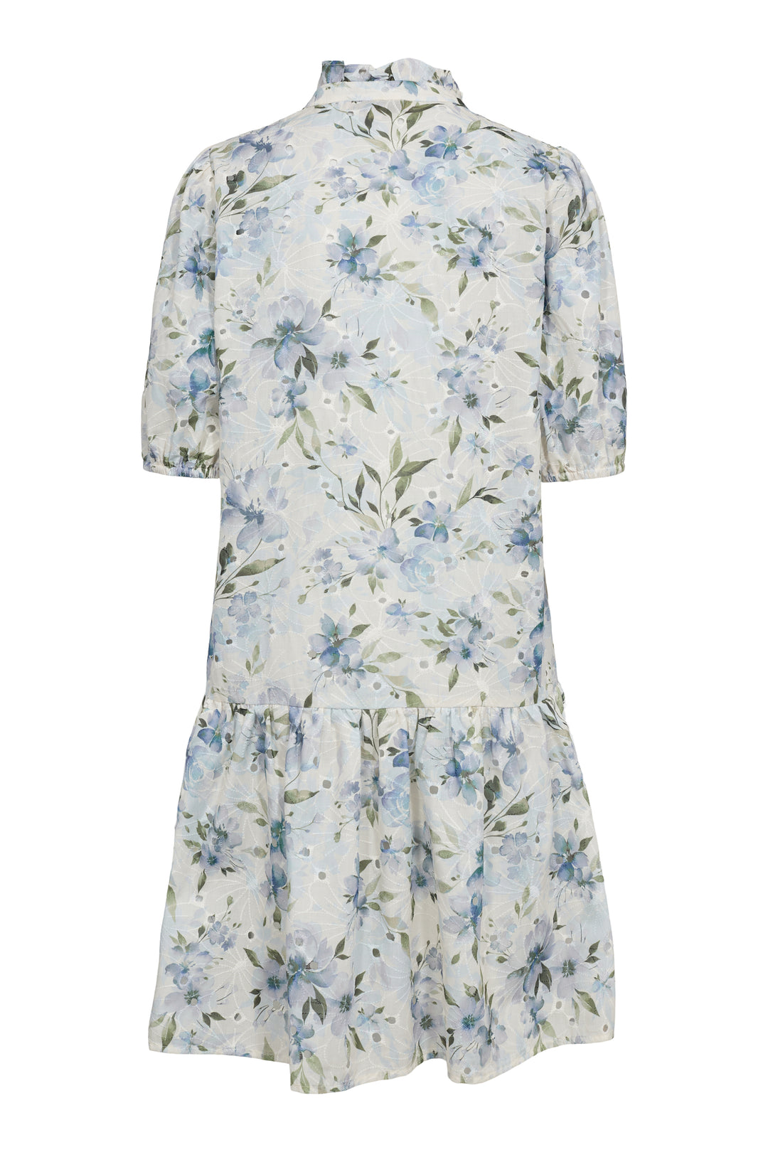 A-VIEW Grete S/S Dress White/Blue