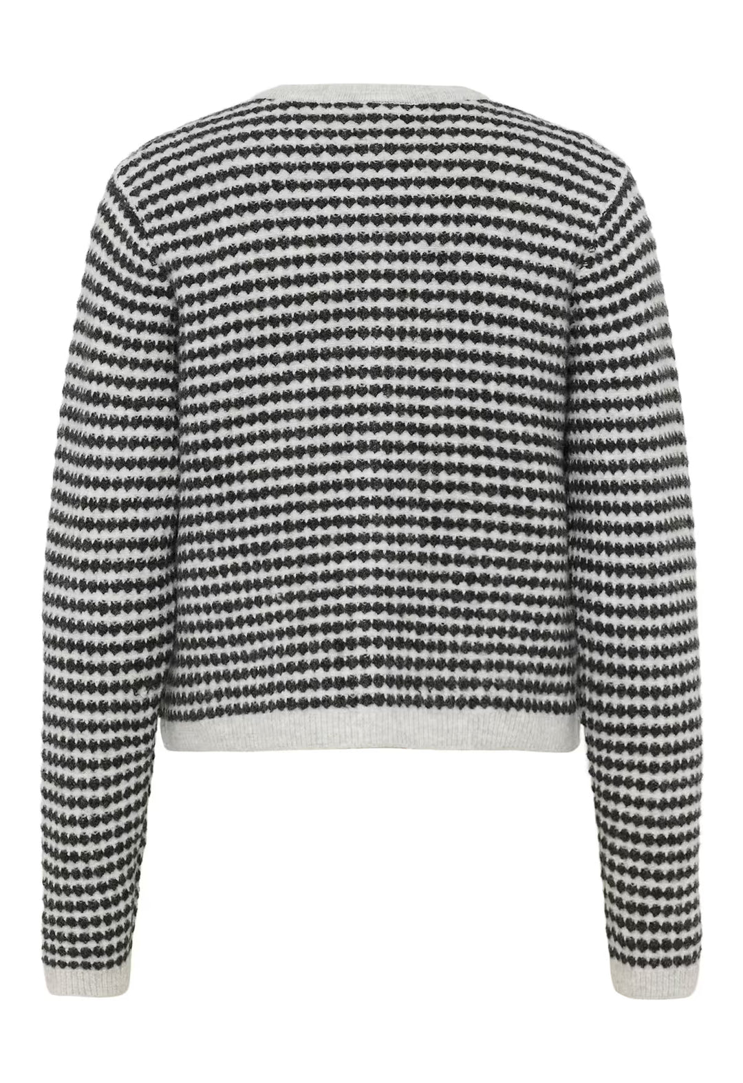 KAFFE KAellery Knit Cardigan Light Grey M./Black Structure