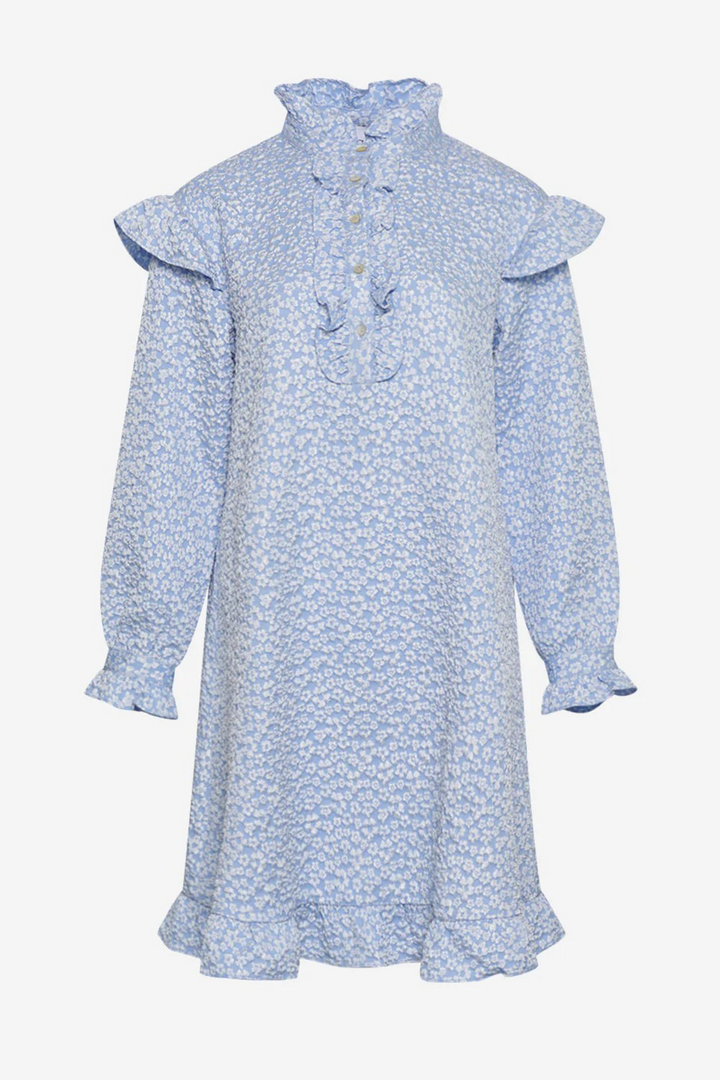 NOELLA Reno Ruby Ruffle Dress Light Blue