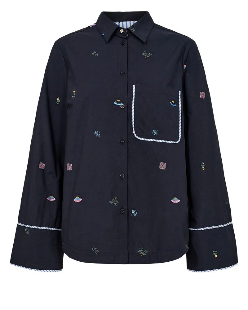 NÜMPH Nuchiro Boxy Shirt Dark Sapphire
