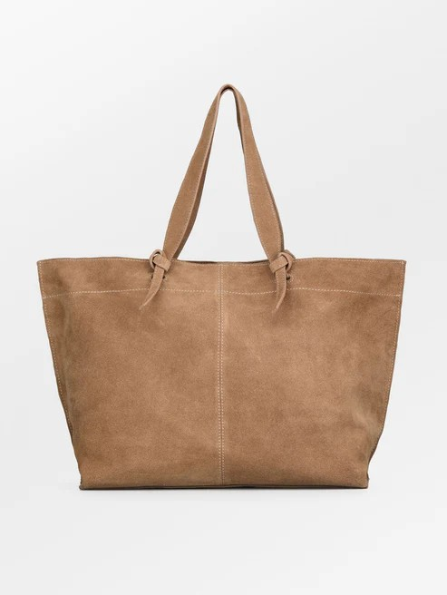 BECKSÖNDERGAARD Suede Veg Aubrey Bag Hazel Brown