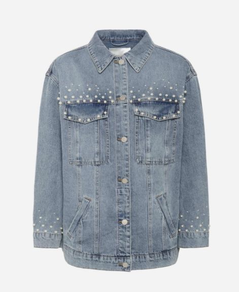 CREAM CRViv Deco Jacket Miami Light Blue Denim