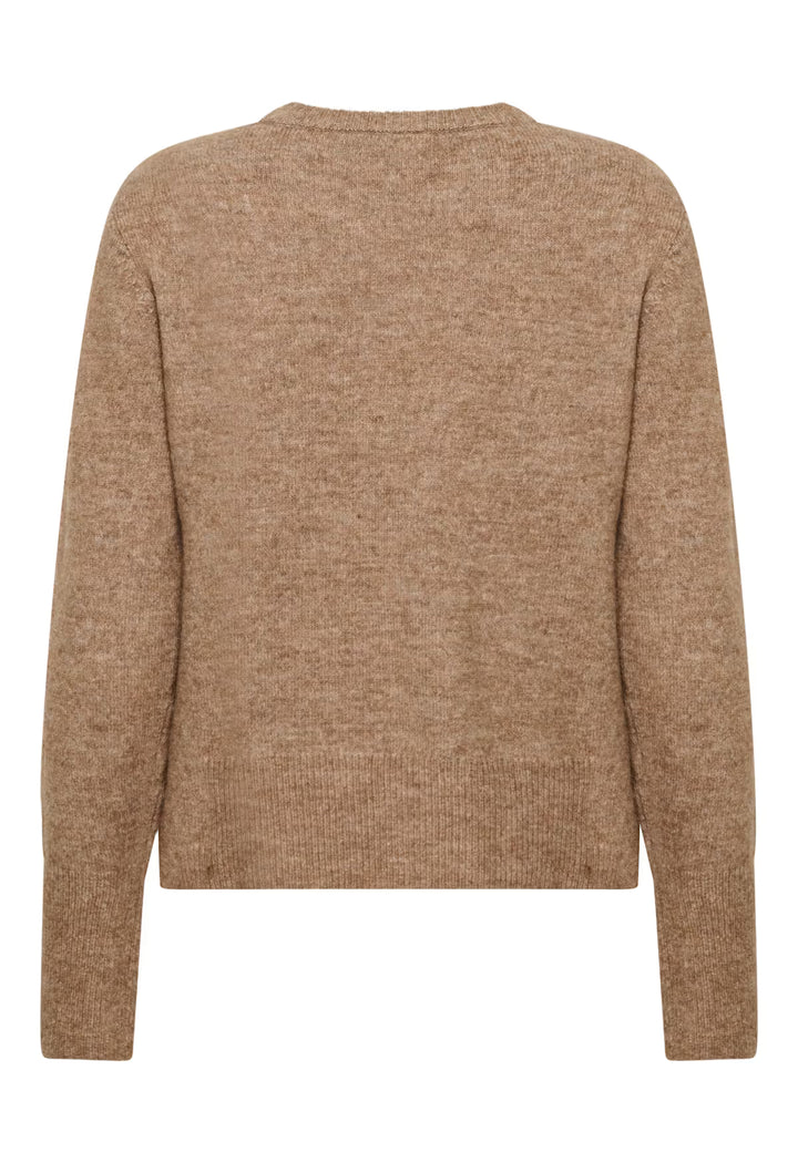 KAFFE KAniel Crew Neck Pullover Toasted Coconut Melange