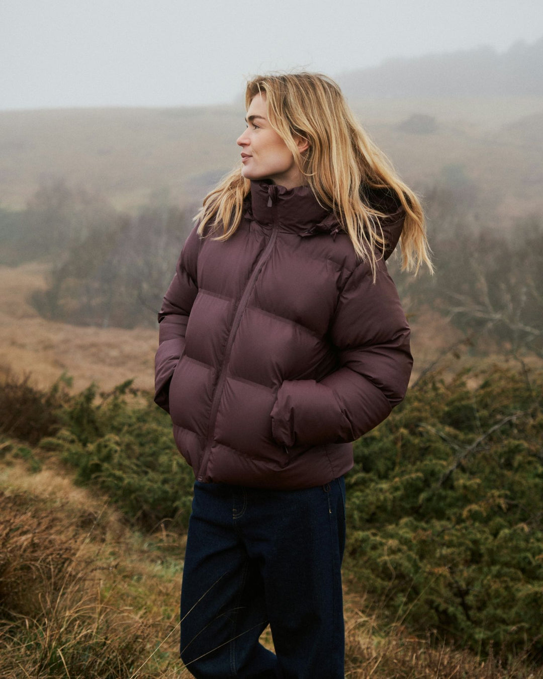 NEO NOIR Fox C Puffer Jacket Bordeux