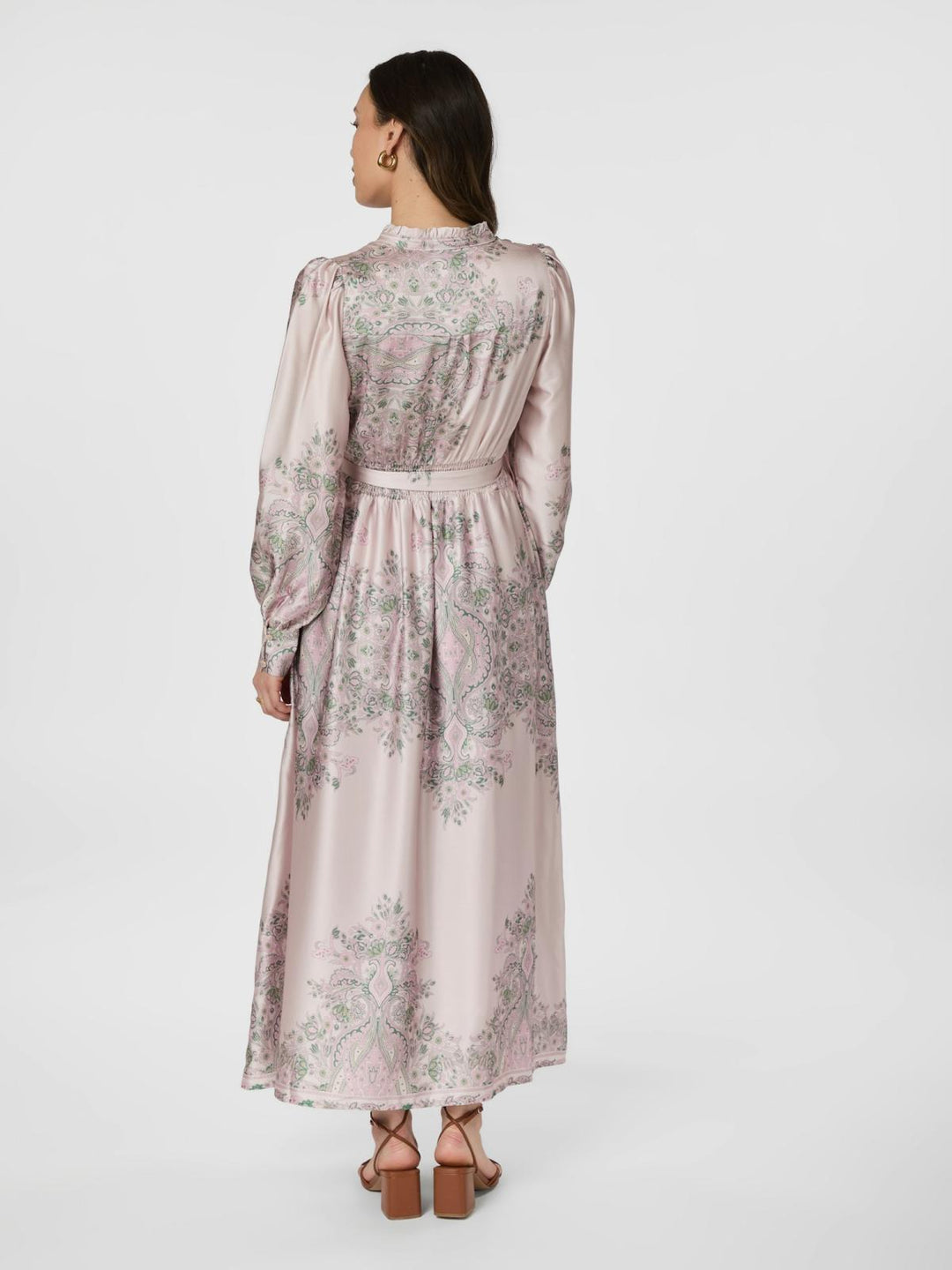 NEO NOIR Nova Paisley Border Dress Rose