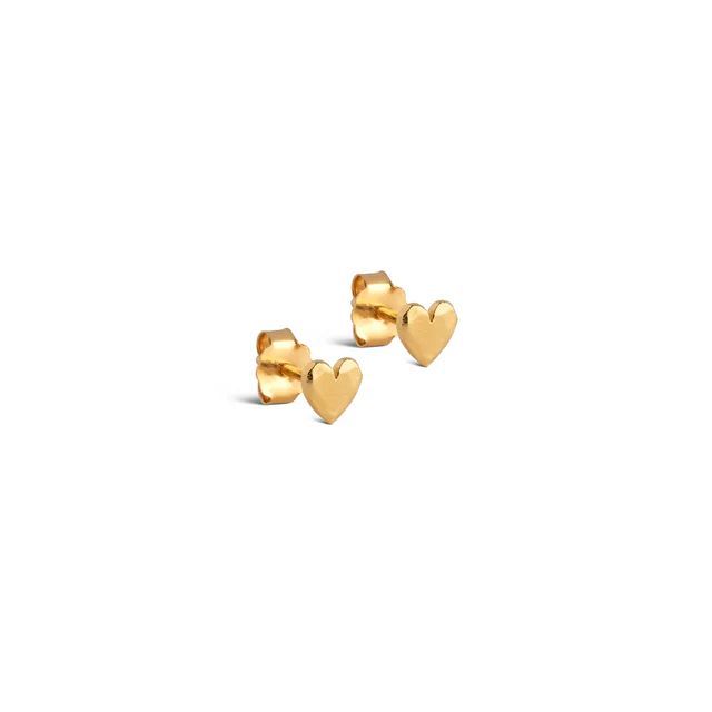ENAMEL COPENHAGEN Heart Studs 925S/GP/M