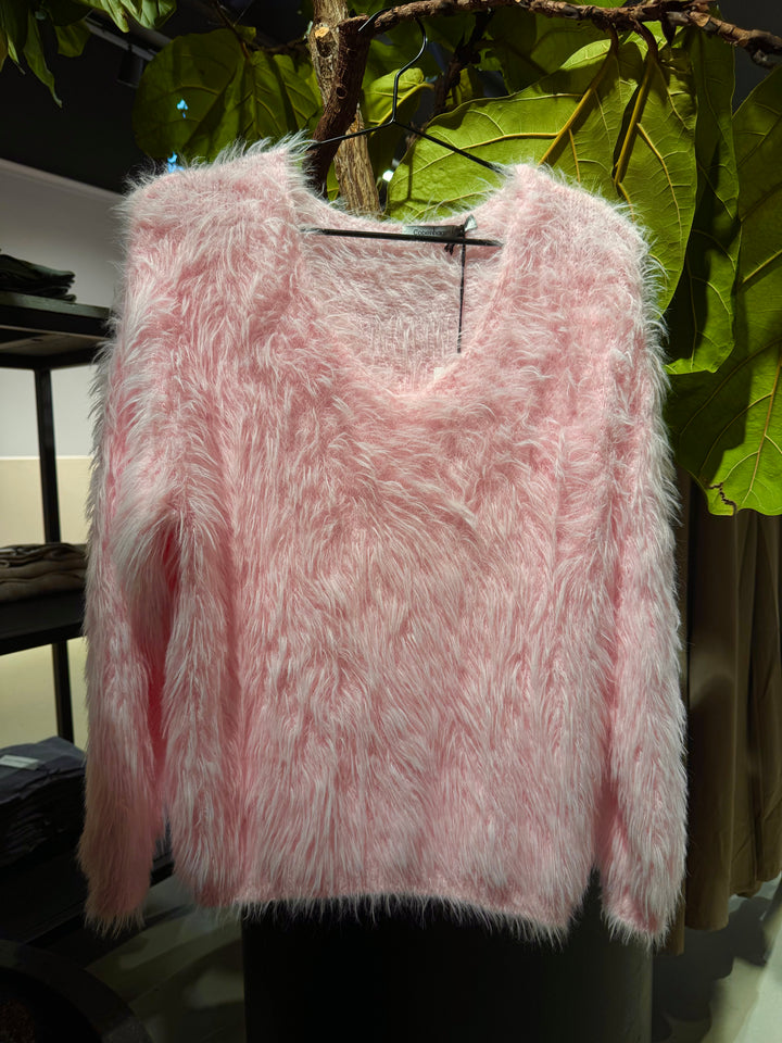COPENHAGEN LUXE Fluffy Knit Sweater Pink
