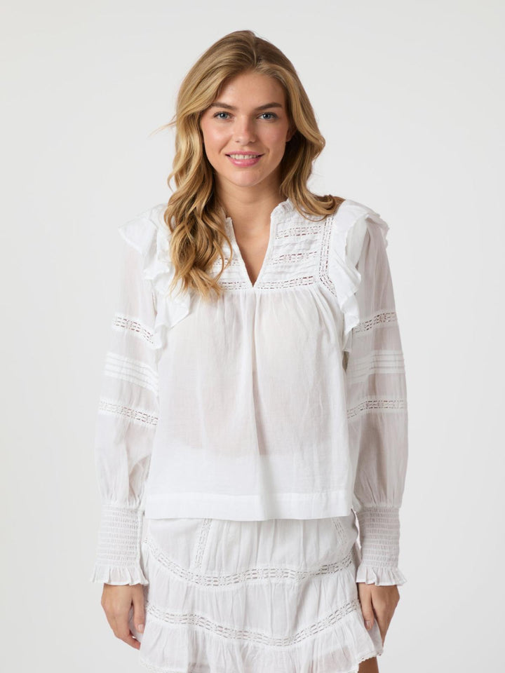 NEO NOIR Mauri S Voile Blouse White