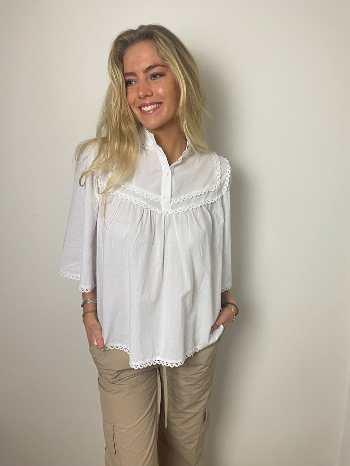 CONTINUE Isa Blouse White