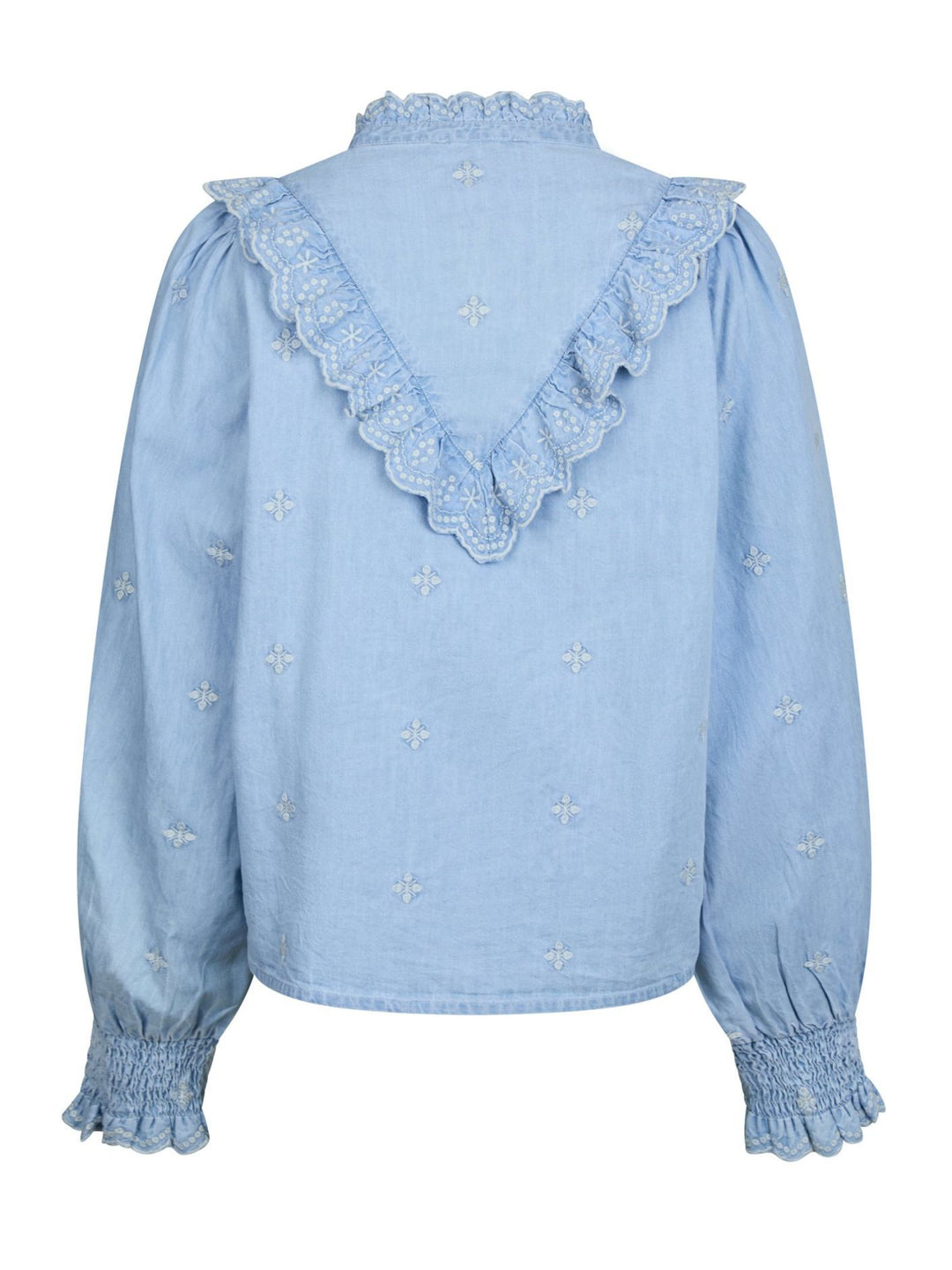 NEO NOIR Degas Denim Blouse Light Blue