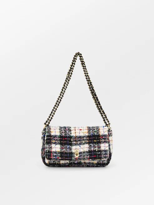 BECKSÖNDERGAARD Boucle Checked Hollis Bag Black
