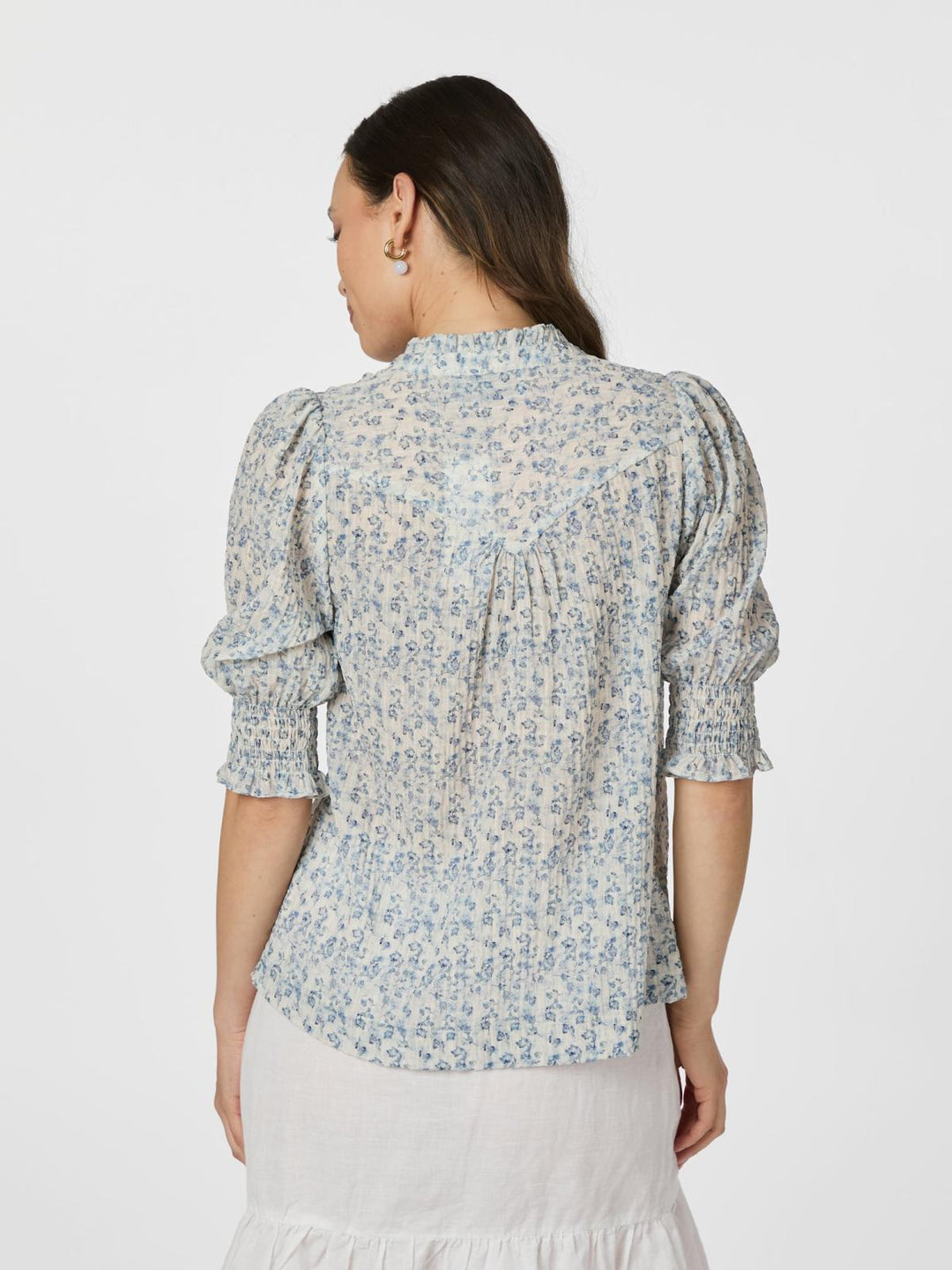 NEO NOIR Diana Misty Floral Blouse Blue