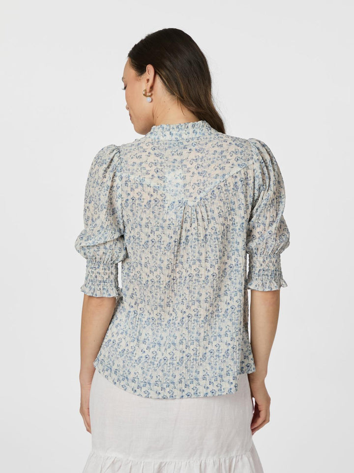 NEO NOIR Diana Misty Floral Blouse Blue