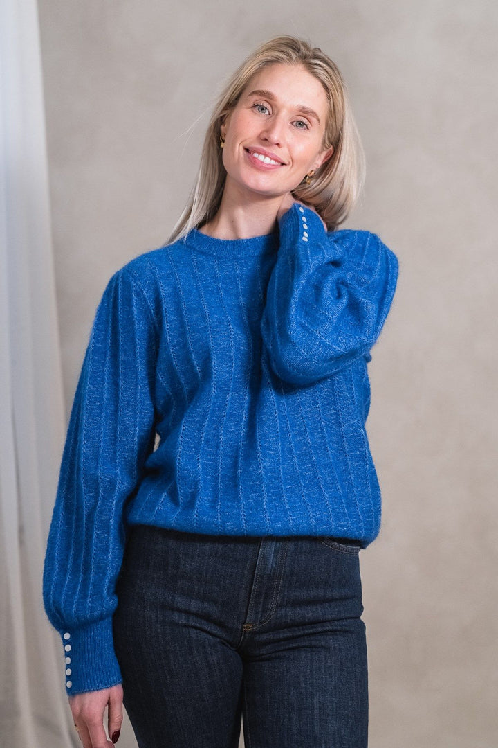 RAUS Amalie Puff Pullover Blue Iolite Mel