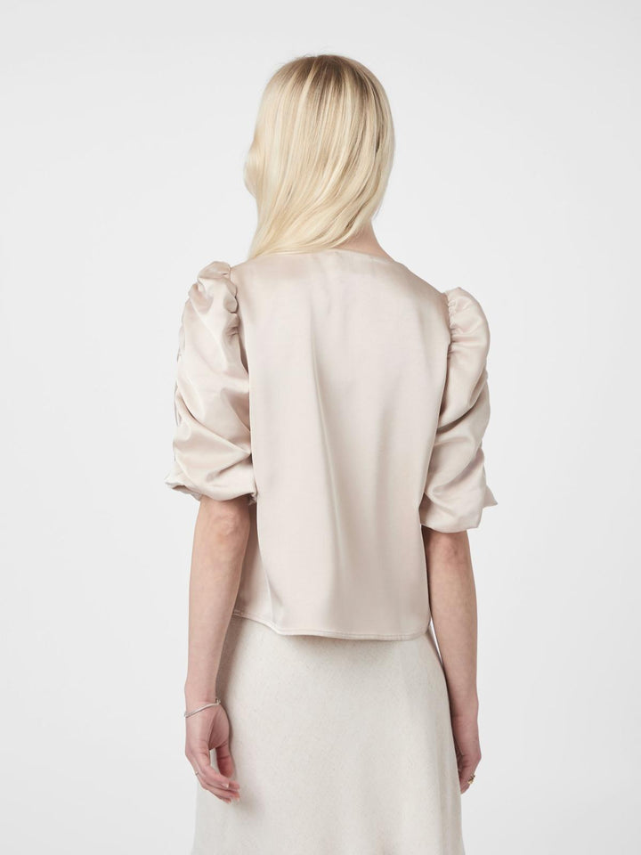 NEO NOIR Elba Heavy Sateen Blouse Champagne