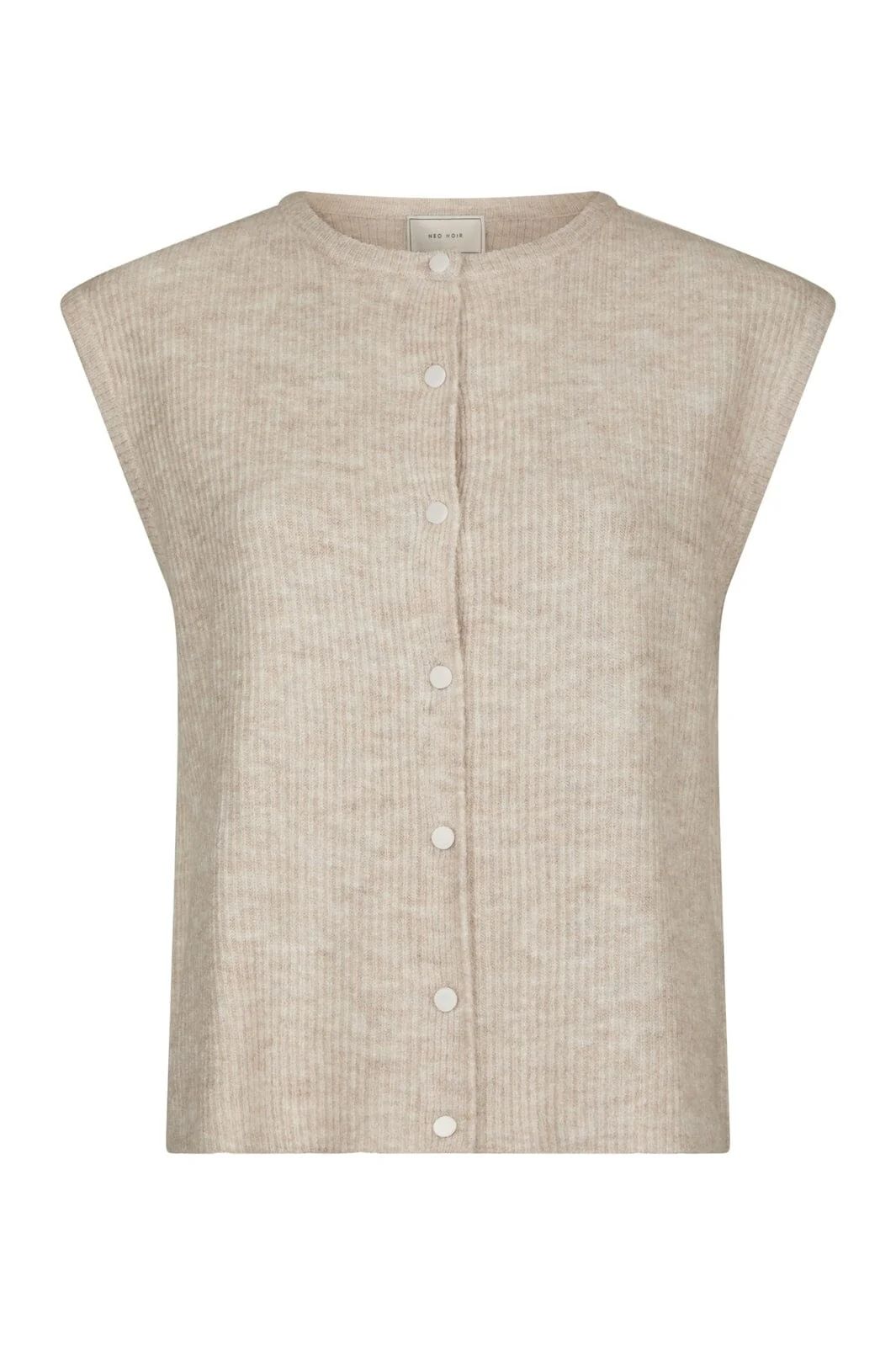 NEO NOIR Everest Knit Vest Po Sand Melange
