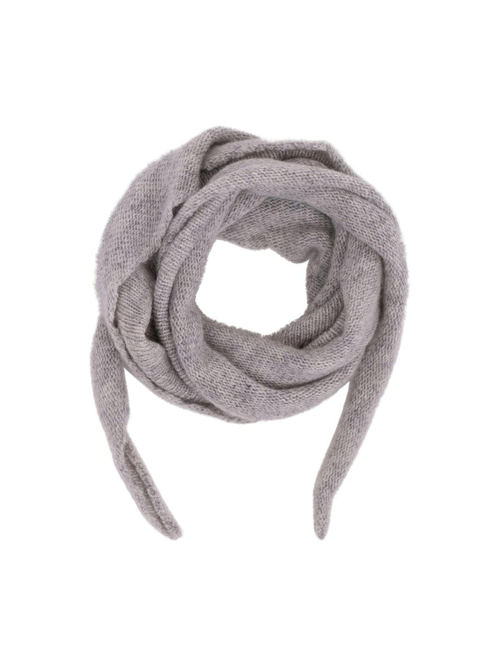 NEO NOIR Misty Knit Scarf Grey Melange