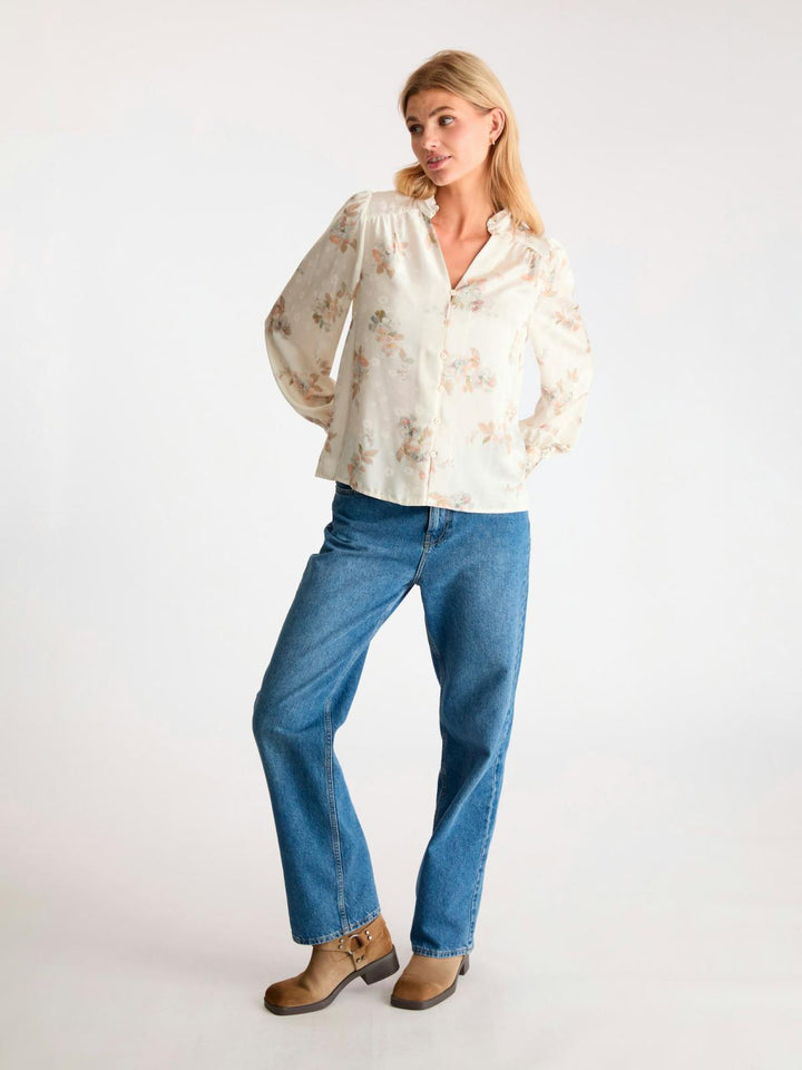 NEO NOIR Massima Soft Blossom Blouse Creme