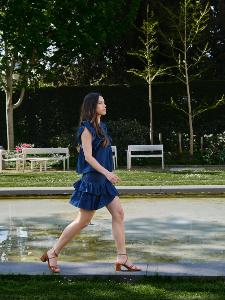 NEO NOIR Carin R Skirt Denim Blue