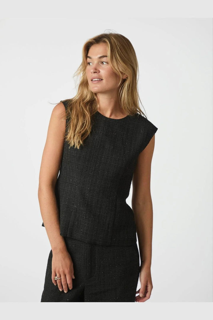 NEO NOIR Rafli Boucle Top Black