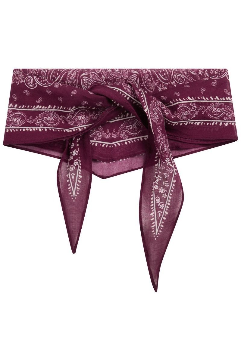NEO NOIR Kinessa Paisley Scarf Bordeaux