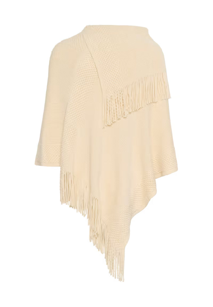 CREAM CRSivas Knit Poncho Birch