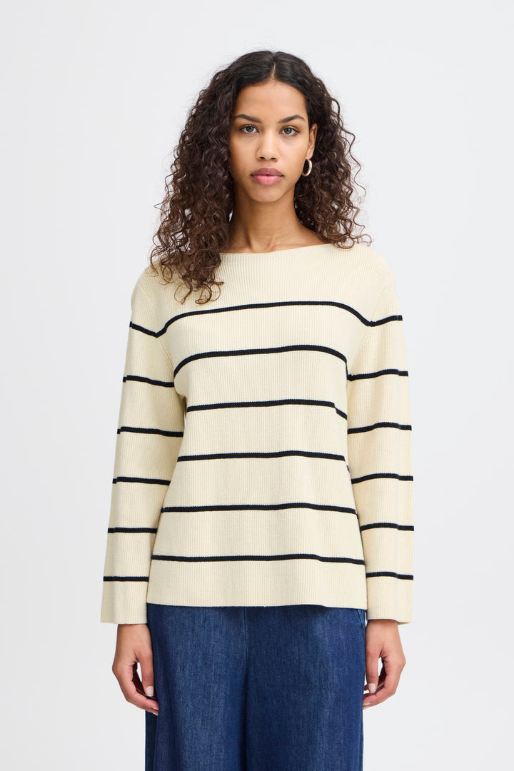 ICHI IHboston LS6 Almond Milk Black Stripe