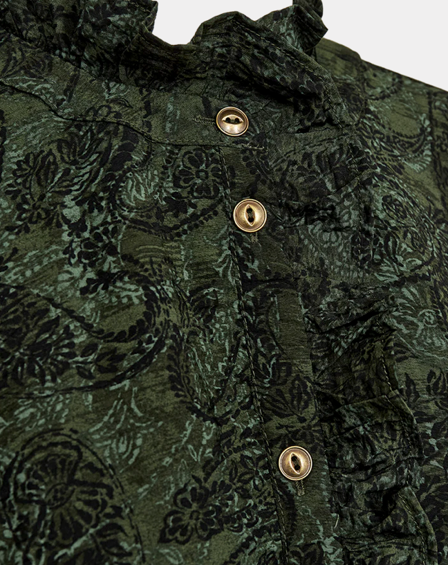 FREEQUENT FQMolin-Blouse Kombu Green w. Black