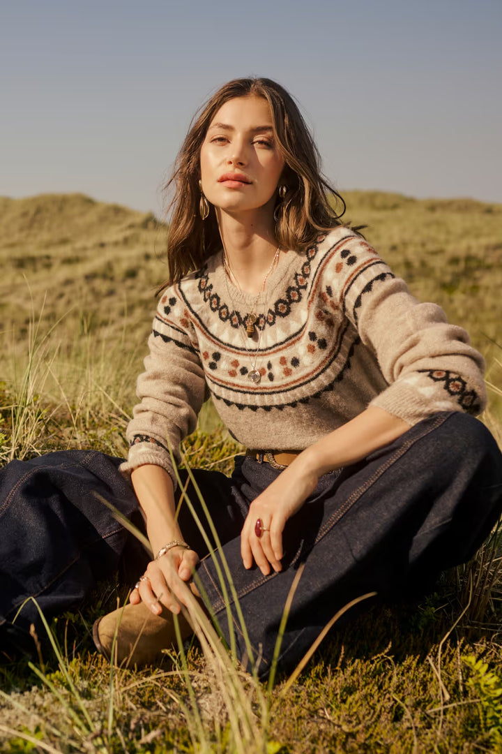 CREAM CRCherrie pullover Cobblestone Melange