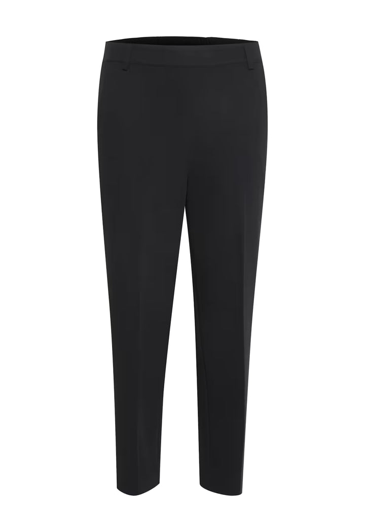 KAFFE KAsakura HW Cropped Pants Black Deep