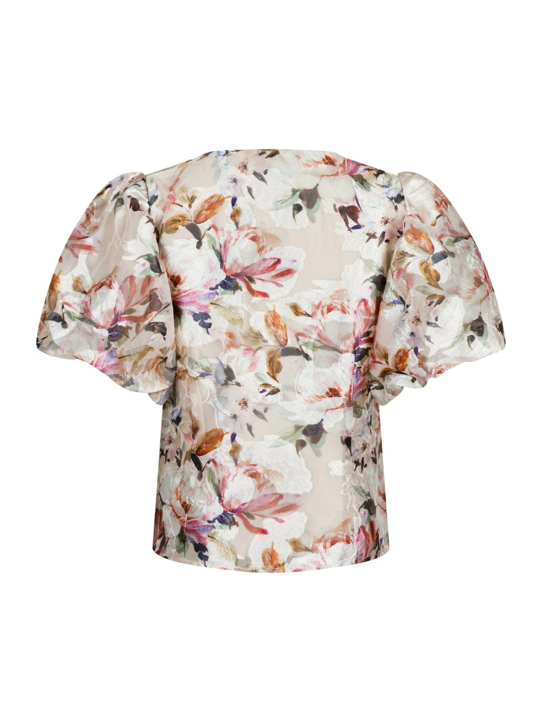 NEO NOIR Camia Brocade Print Blouse Creme