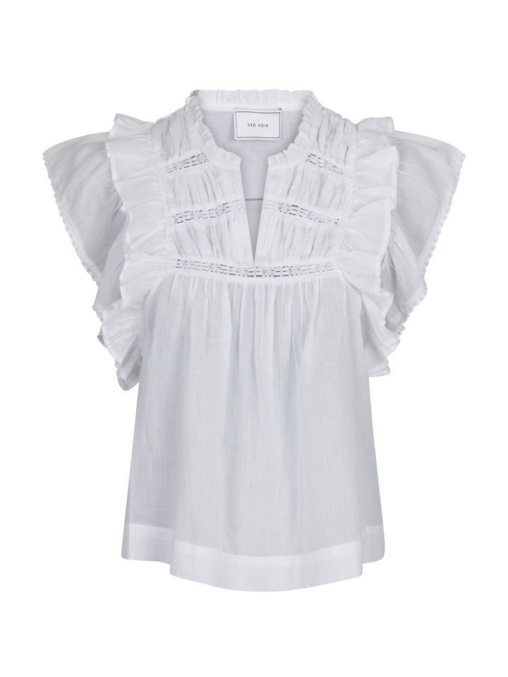 NEO NOIR Jayla S Voile Top white